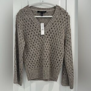 White House Black Market V-Neck Sequin Pullover Sweater, Size XS, NWT